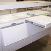 Display casework featuring - Pull-out Trays.