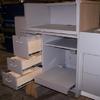 POS custom drawers with special drawer dividers and a pull-out shelf.
